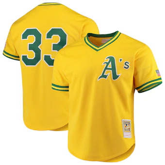 mens mitchell and ness jose canseco gold oakland athletics 